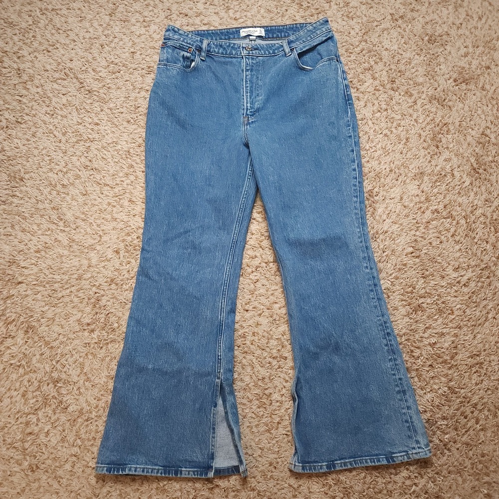 Abercrombie & Fitch Ultra High Rise 70s Vintage Flare Womens 31/12S Curve‎ Love